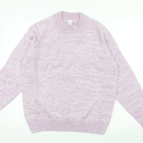 Preworn Womens Purple  Knit Pullover Jumper Size 14