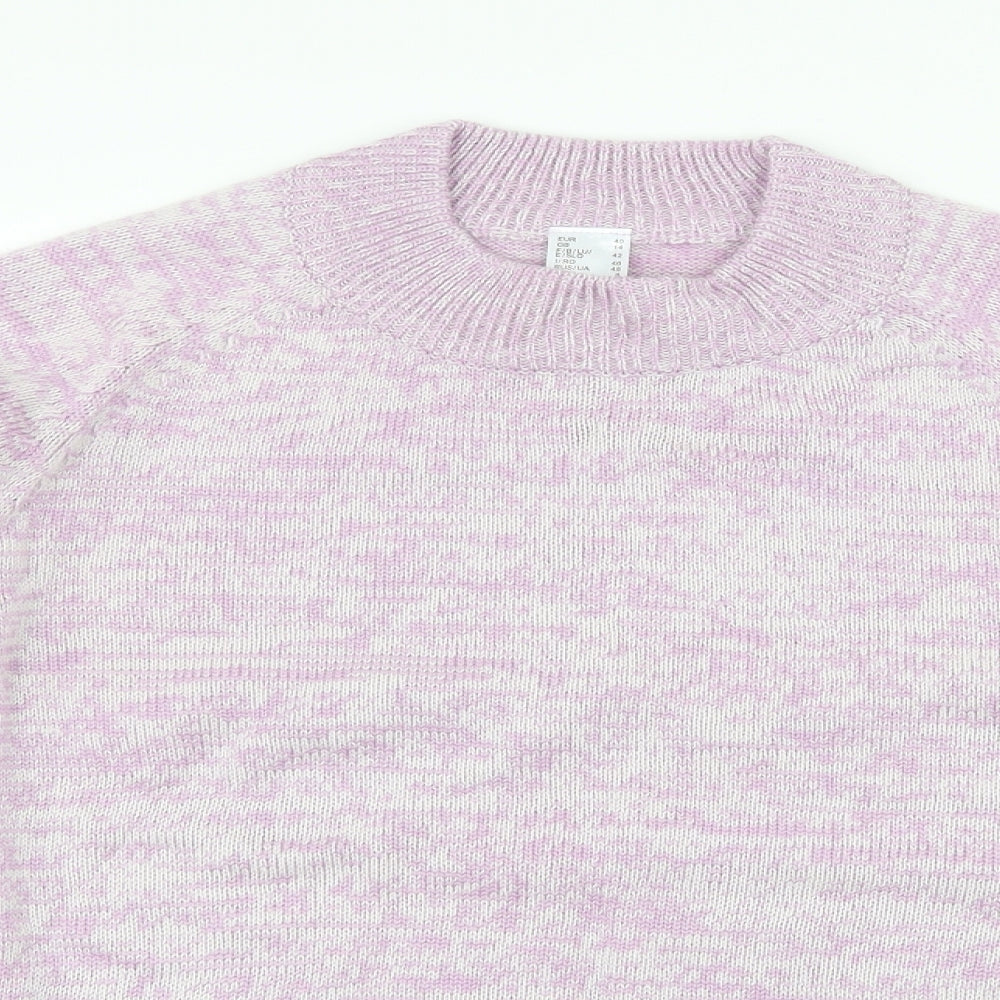 Preworn Womens Purple  Knit Pullover Jumper Size 14