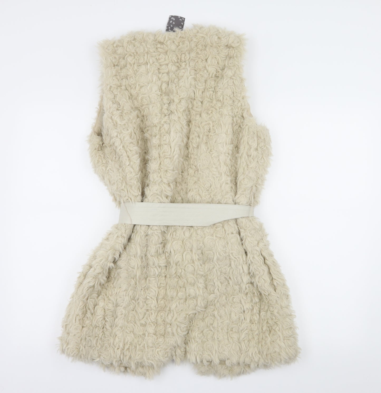 NEXT Womens Ivory   Gilet Jacket Size 12  - Faux Fur