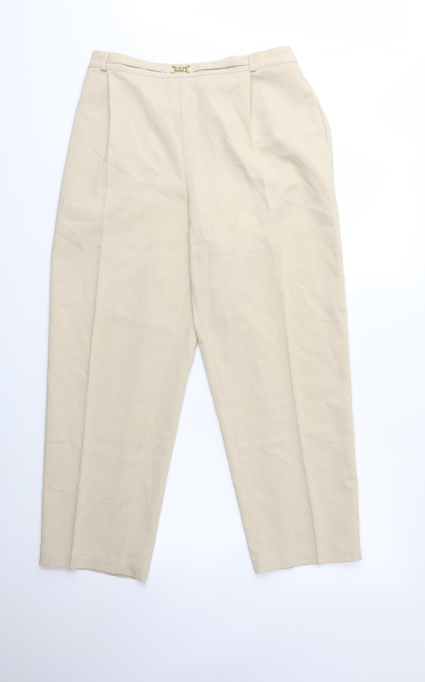 Marks and Spencer Womens White   Trousers  Size 16 L27 in