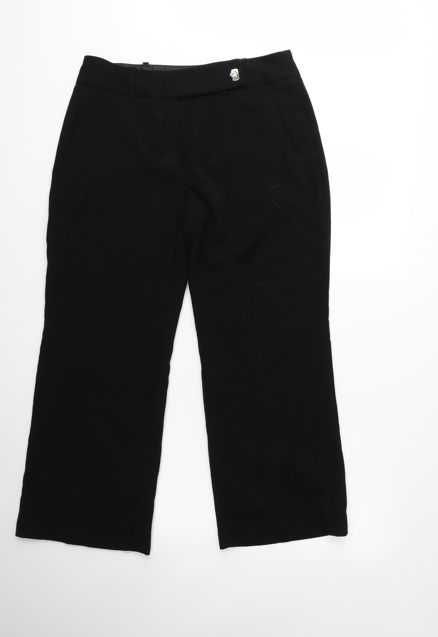 Per Una Womens Black   Trousers  Size 14 L28 in