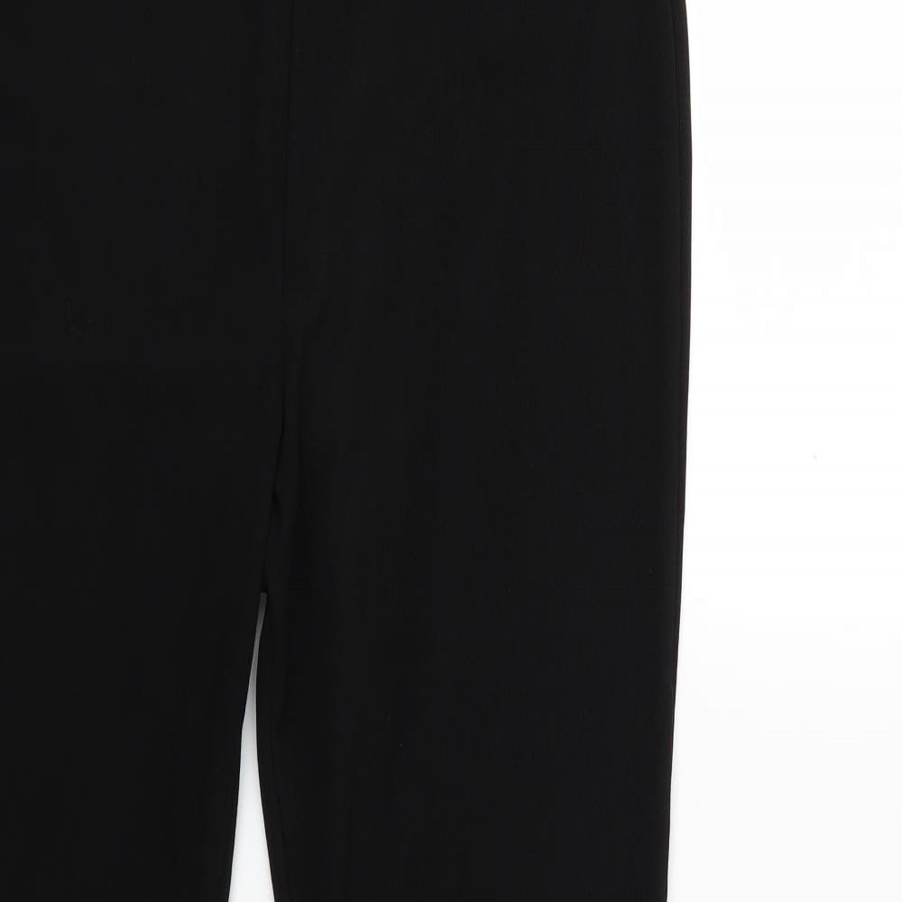 Preworn Womens Black   Trousers  Size 12 L30 in