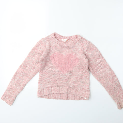 BlueZoo Boys Pink  Knit Pullover Jumper Size 5 Years
