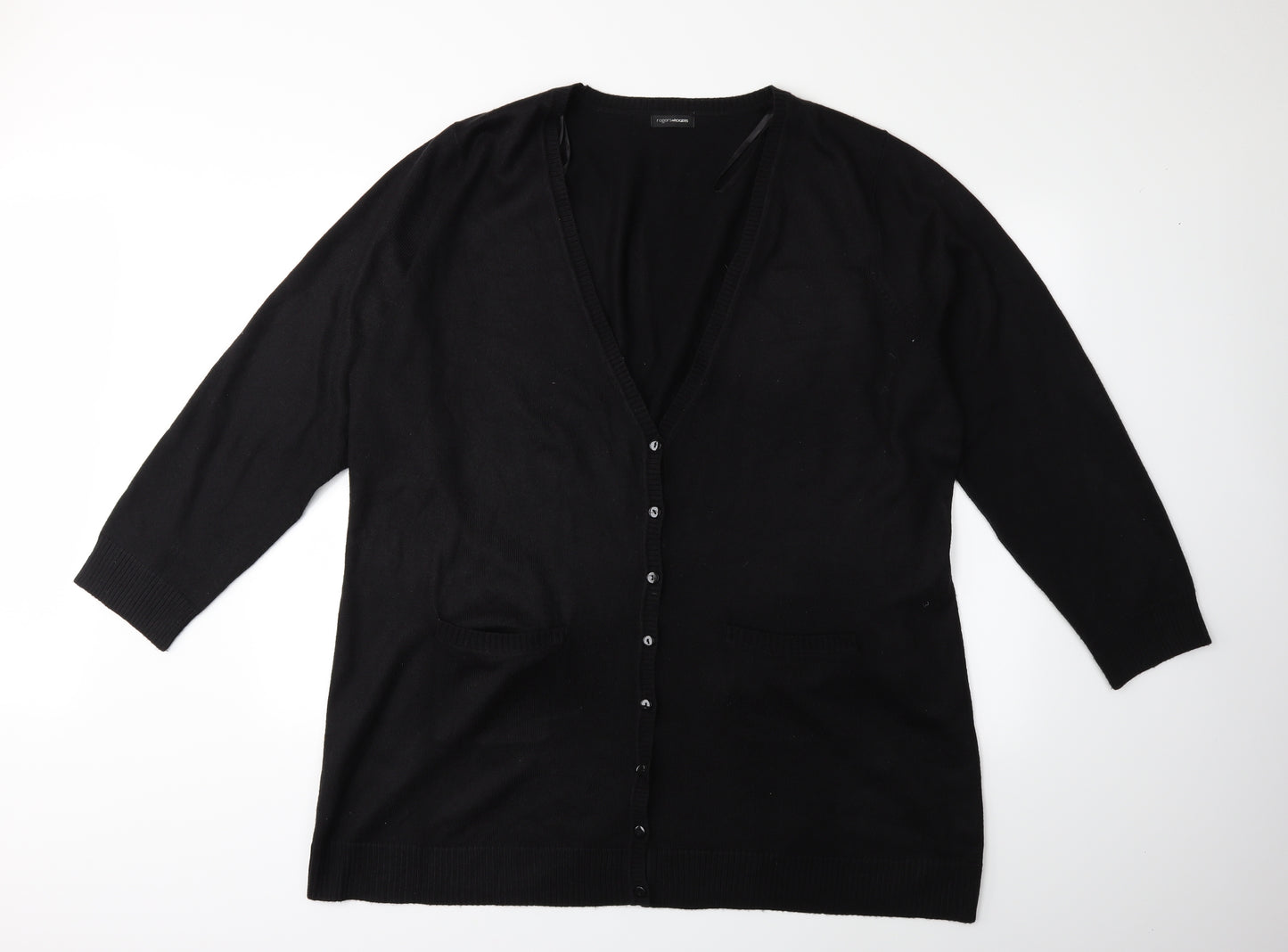 Rogers+Rogers Womens Black   Cardigan Jumper Size 28
