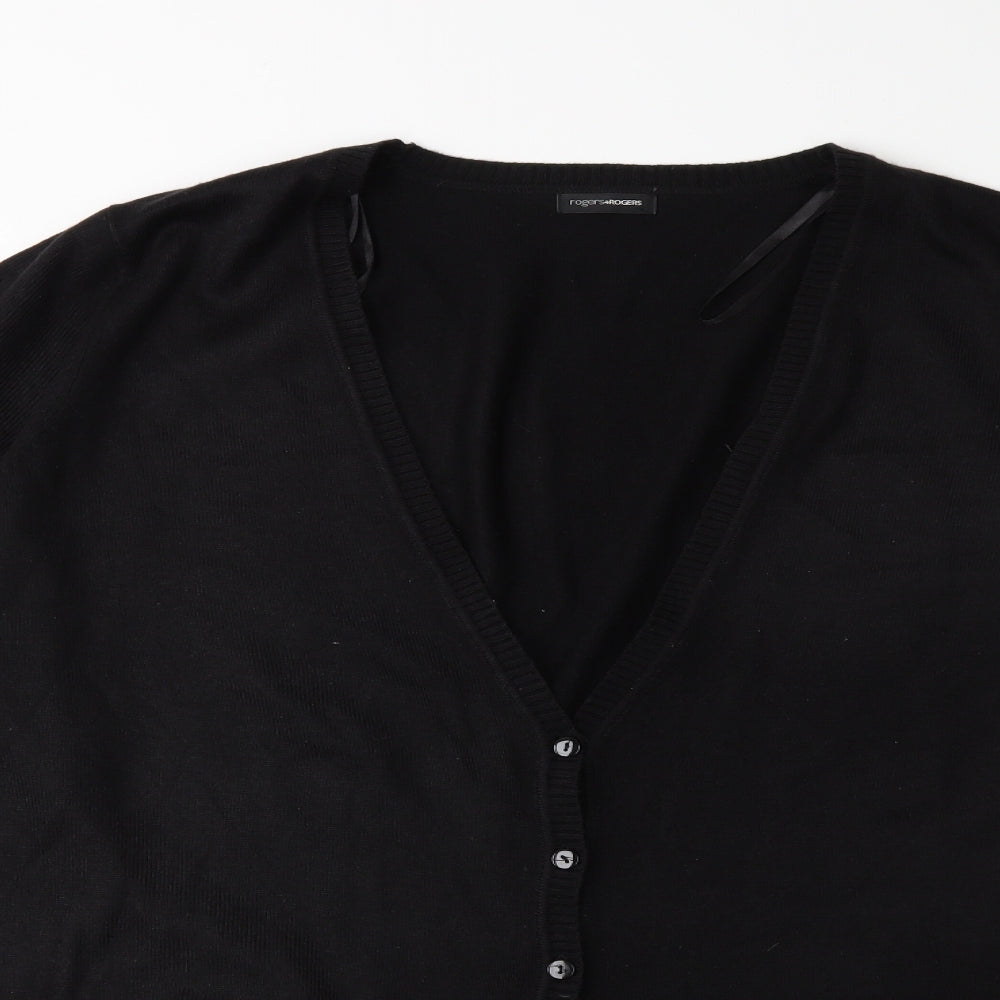 Rogers+Rogers Womens Black   Cardigan Jumper Size 28