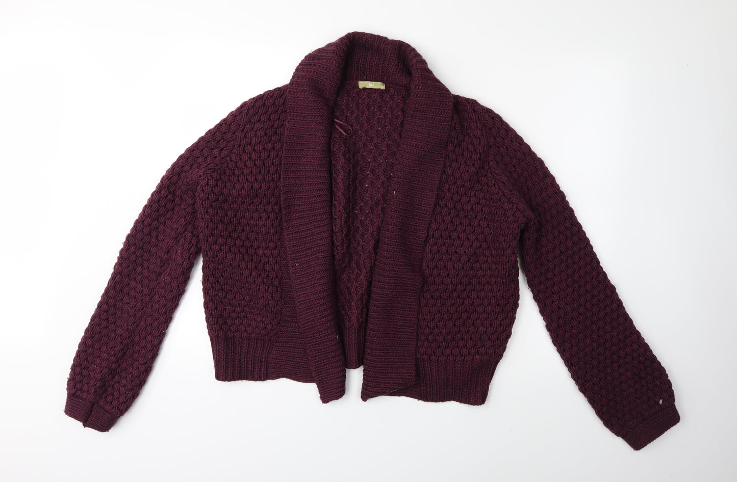 TU Womens Purple  Knit Cardigan Jumper Size 18