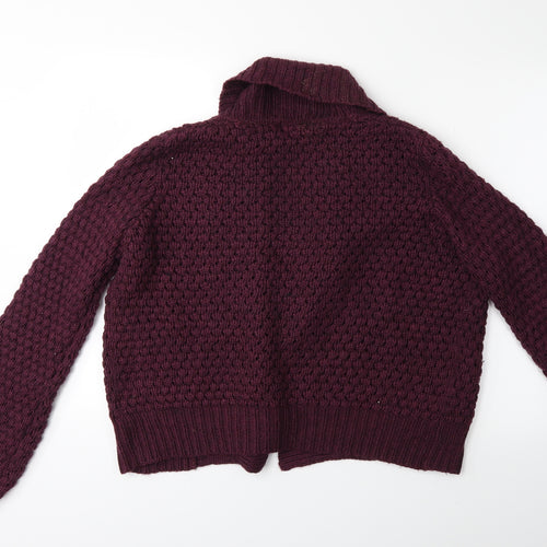 TU Womens Purple  Knit Cardigan Jumper Size 18