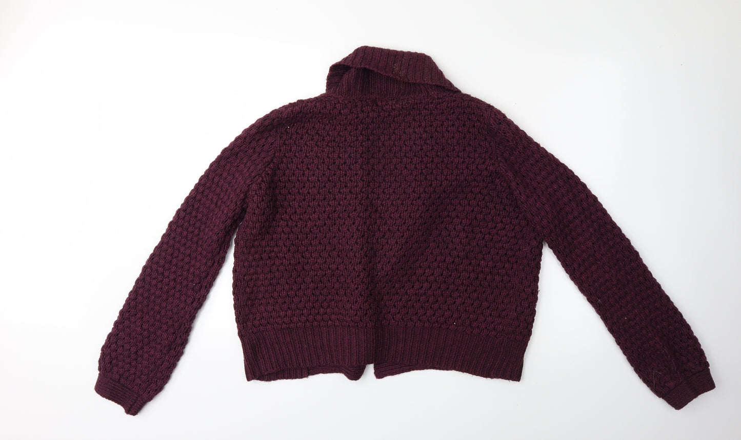 TU Womens Purple  Knit Cardigan Jumper Size 18