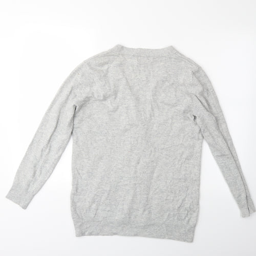 Be Beau Womens Grey  Knit Cardigan Jumper Size 16