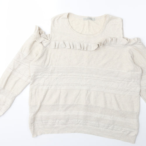 George Womens Beige  Knit Pullover Jumper Size 18