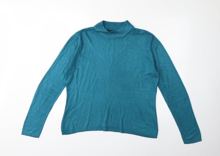 Papaya Womens Blue  Knit Pullover Jumper Size 16