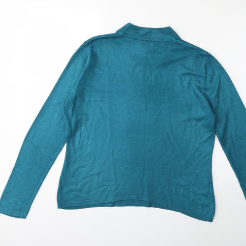Papaya Womens Blue  Knit Pullover Jumper Size 16