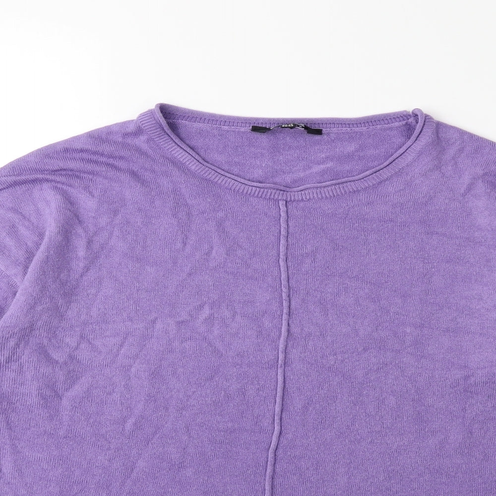 Pep & Co Womens Purple  Knit Pullover Jumper Size 14
