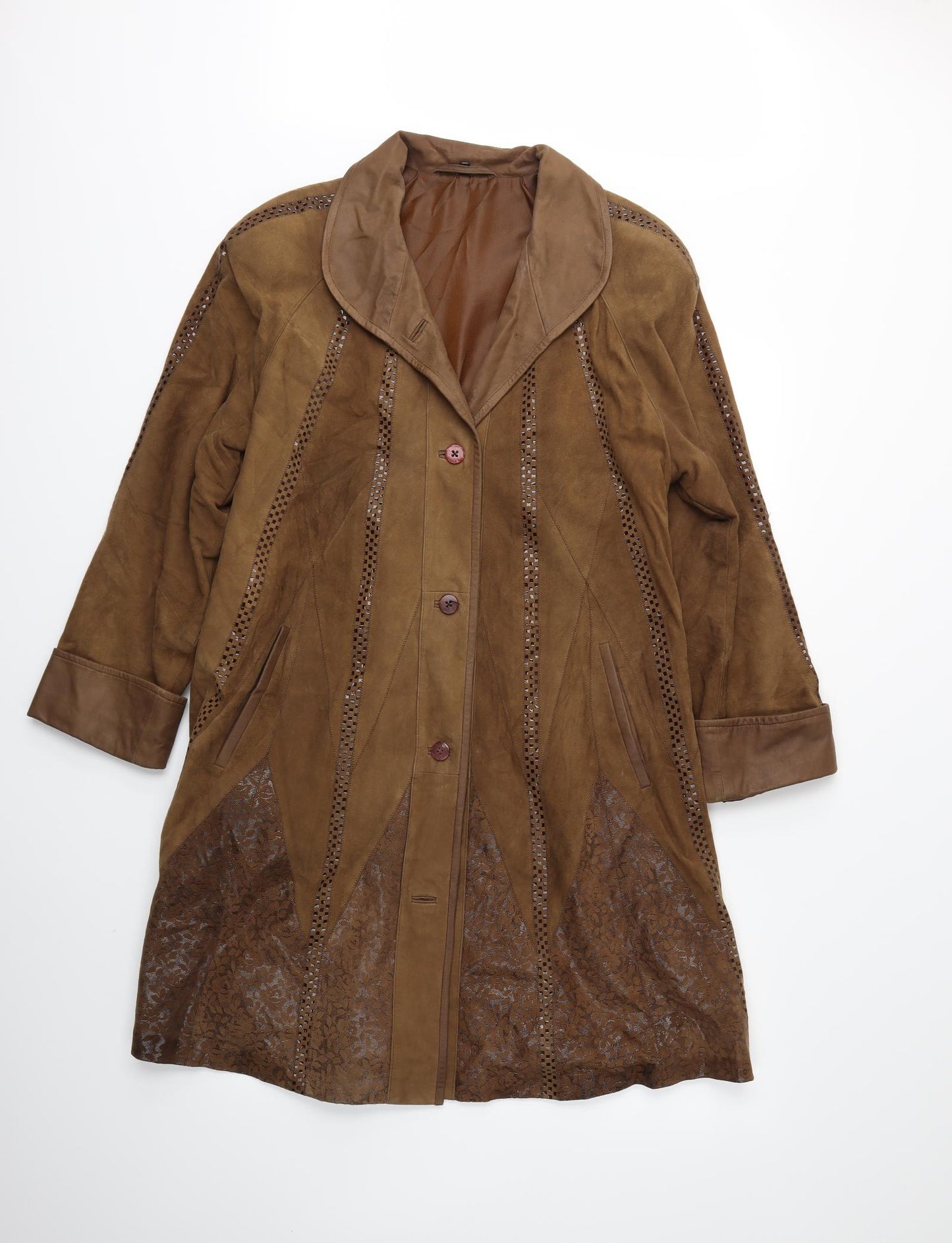 Preworn Womens Brown   Overcoat Coat Size S