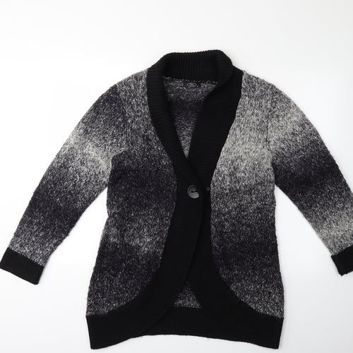 Bonmarché Womens Grey  Knit Cardigan Jumper Size M