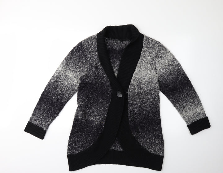 Bonmarché Womens Grey Knit Cardigan Jumper Size M