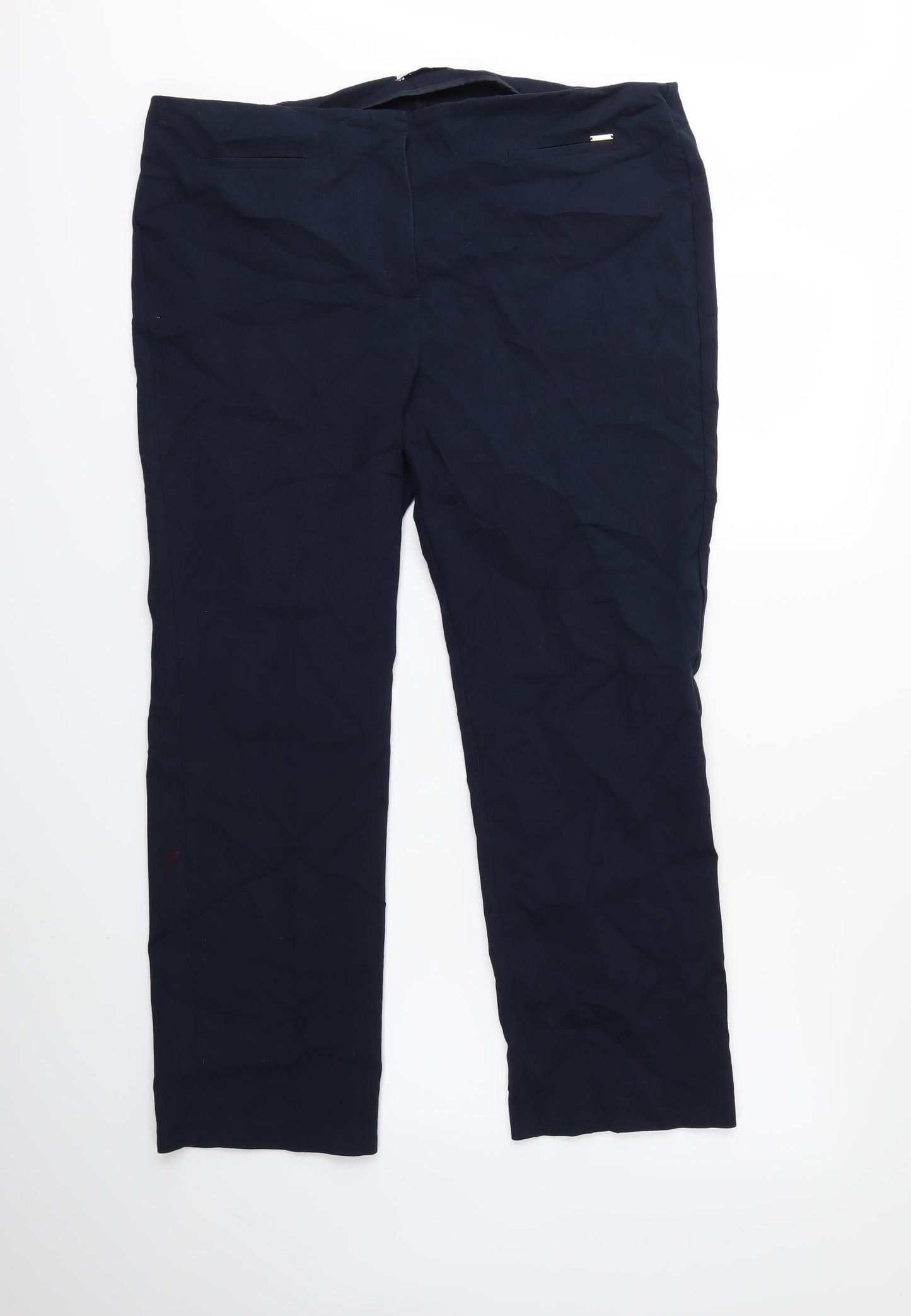 Per Una Womens Blue   Trousers  Size 18 L28 in
