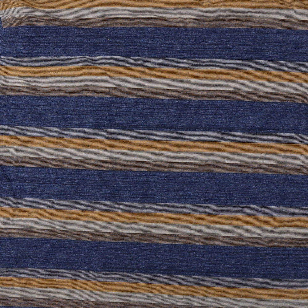 Marks and Spencer Mens Blue Striped   T-Shirt Size L