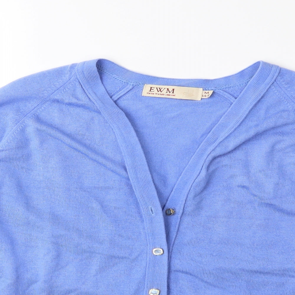 EWM Womens Blue   Cardigan Jumper Size 14