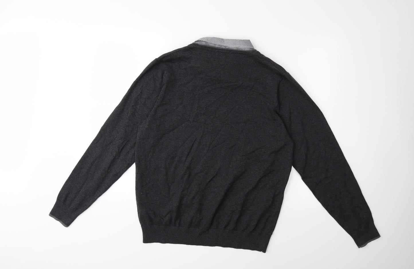 Marks and Spencer Mens Grey  Knit Pullover Jumper Size M