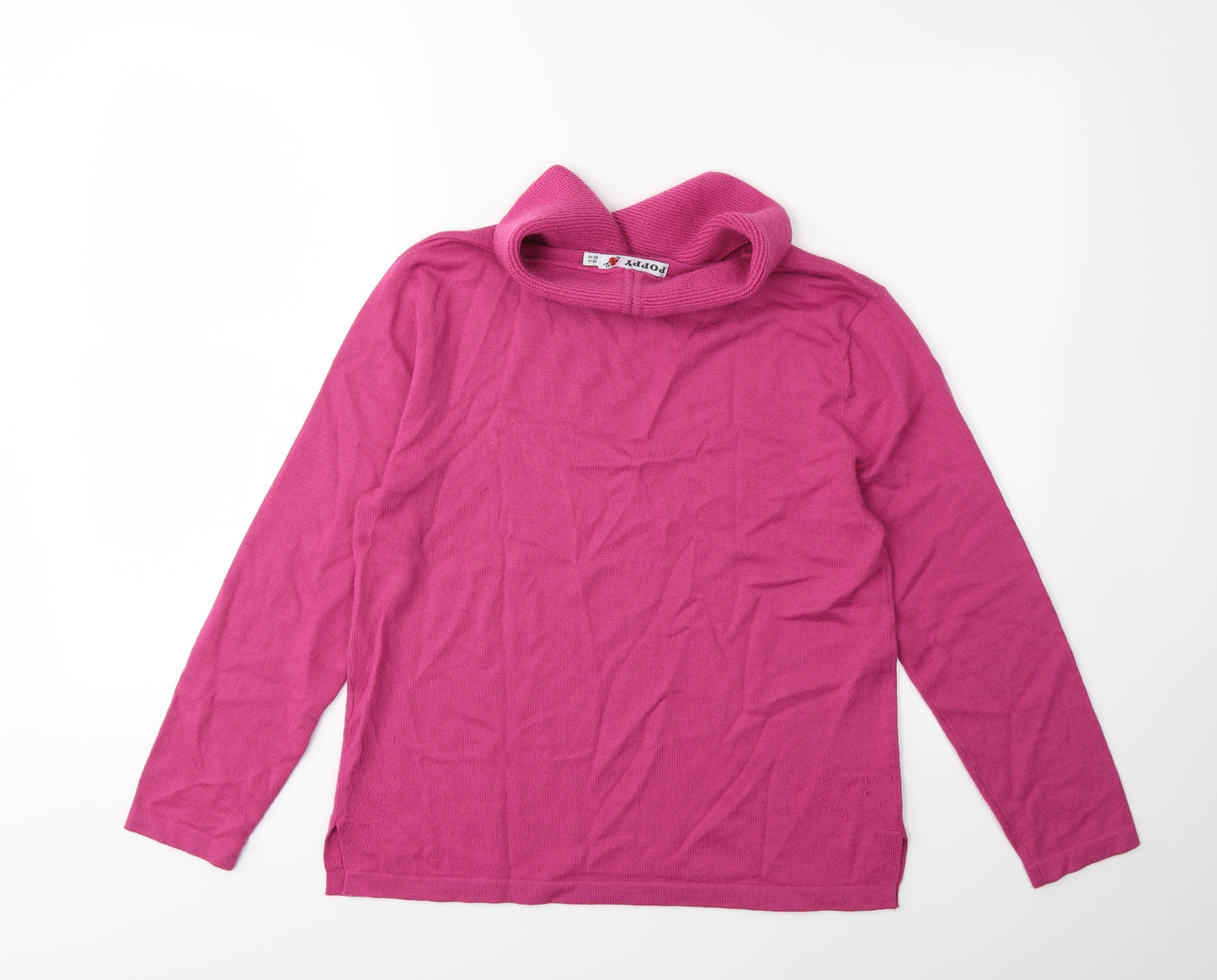 Poppy Womens Pink  Knit Pullover Jumper Size 14