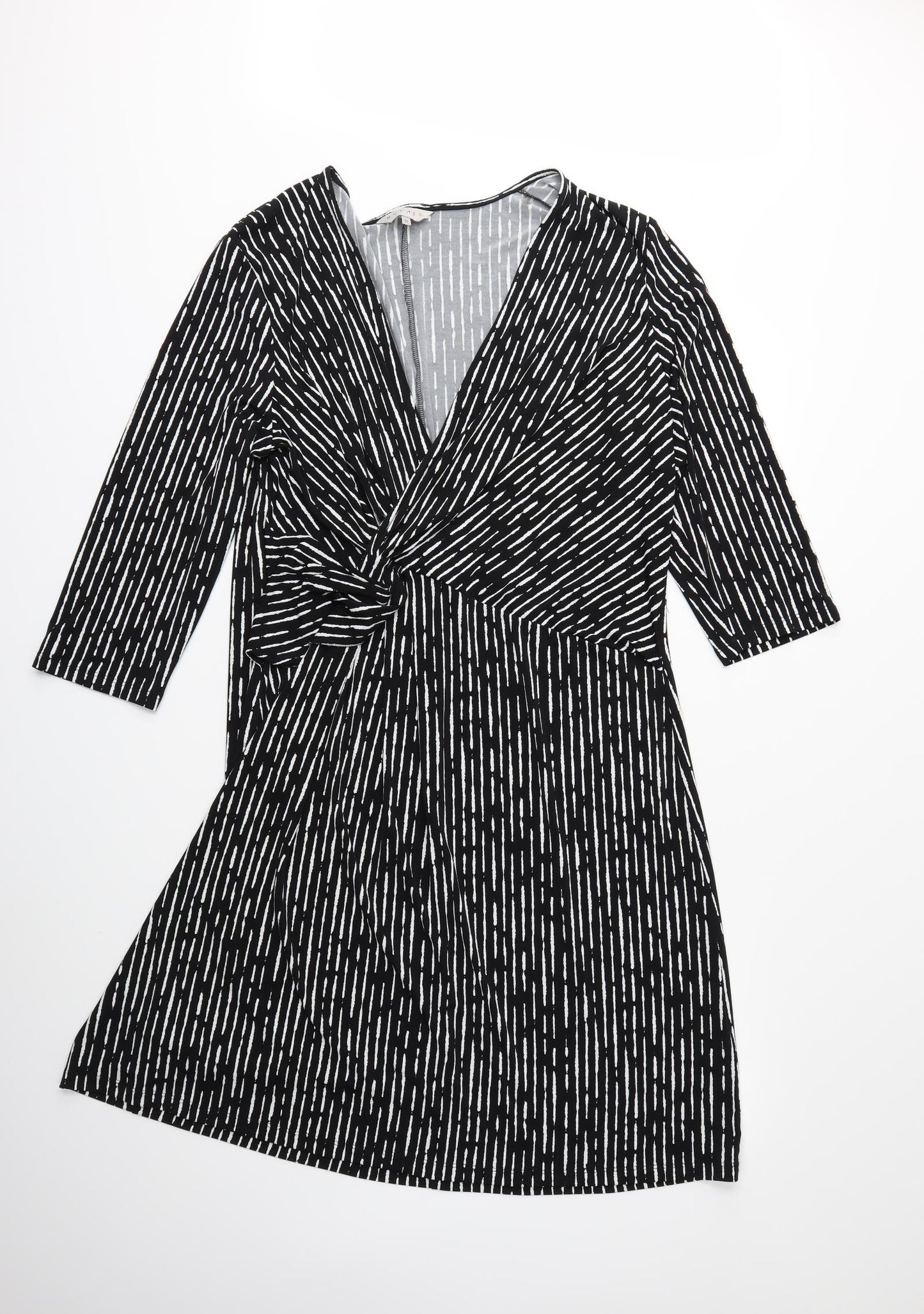 Nutmeg Womens Black Animal Print  Fit & Flare  Size 20