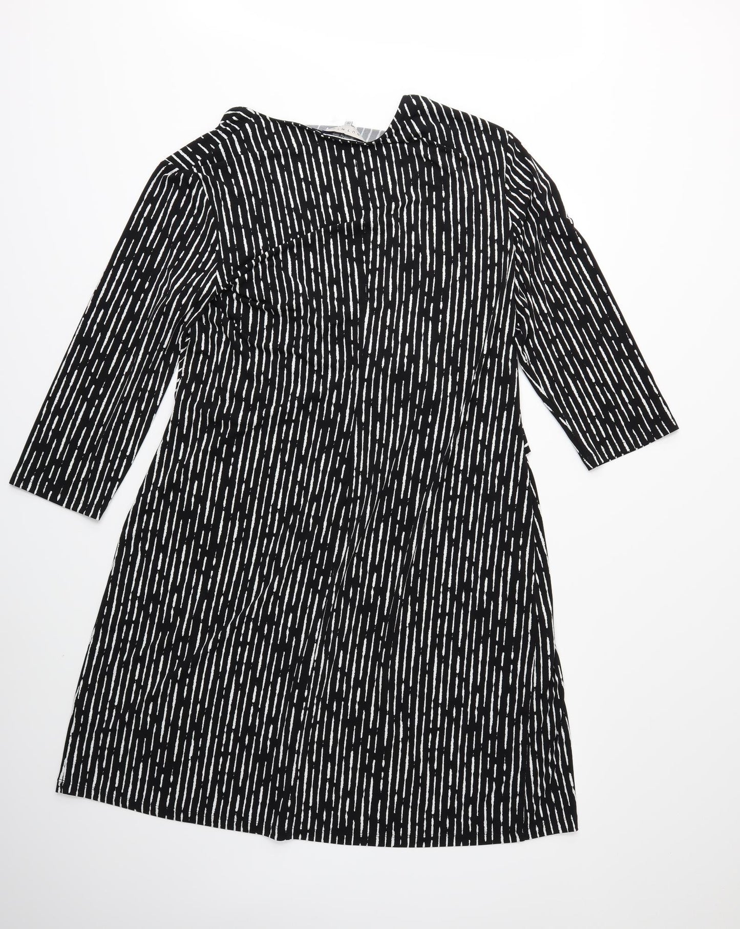 Nutmeg Womens Black Animal Print  Fit & Flare  Size 20