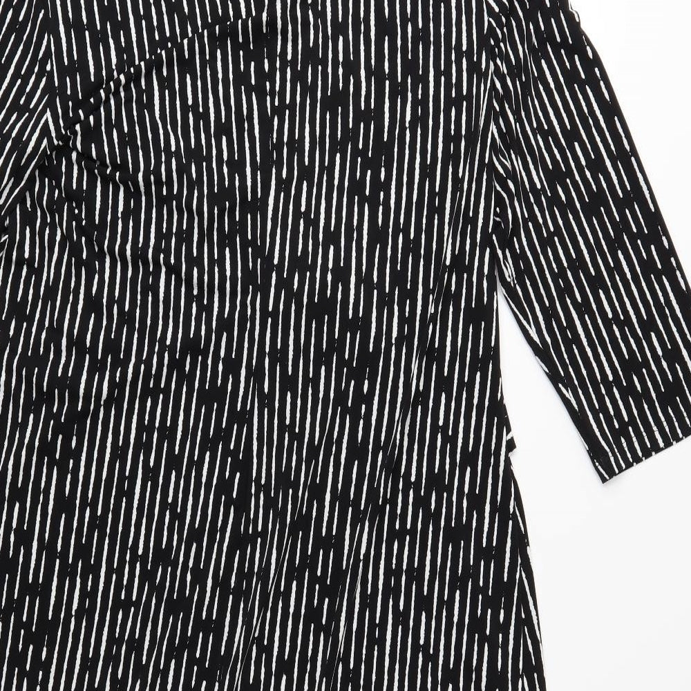 Nutmeg Womens Black Animal Print  Fit & Flare  Size 20