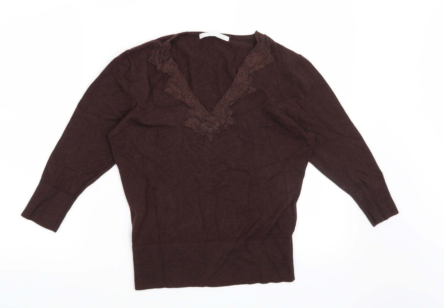 AMARANTO Womens Brown   Pullover Jumper Size 14