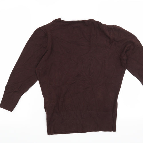 AMARANTO Womens Brown   Pullover Jumper Size 14
