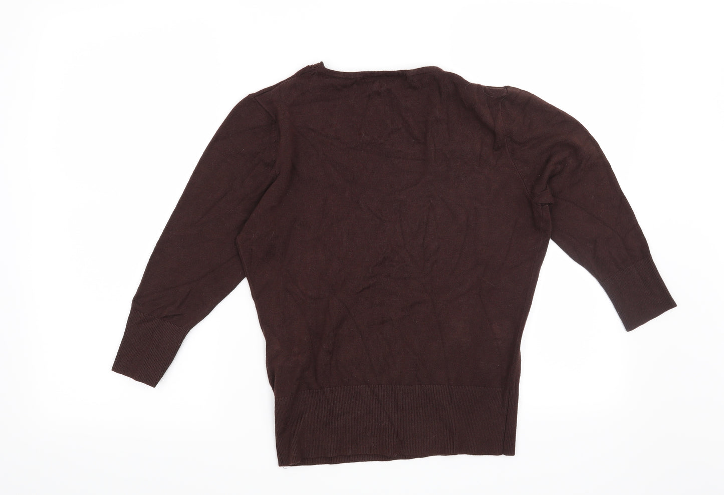 AMARANTO Womens Brown   Pullover Jumper Size 14