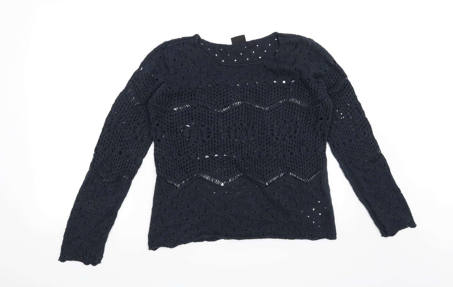VILA Womens Blue   Pullover Jumper Size L