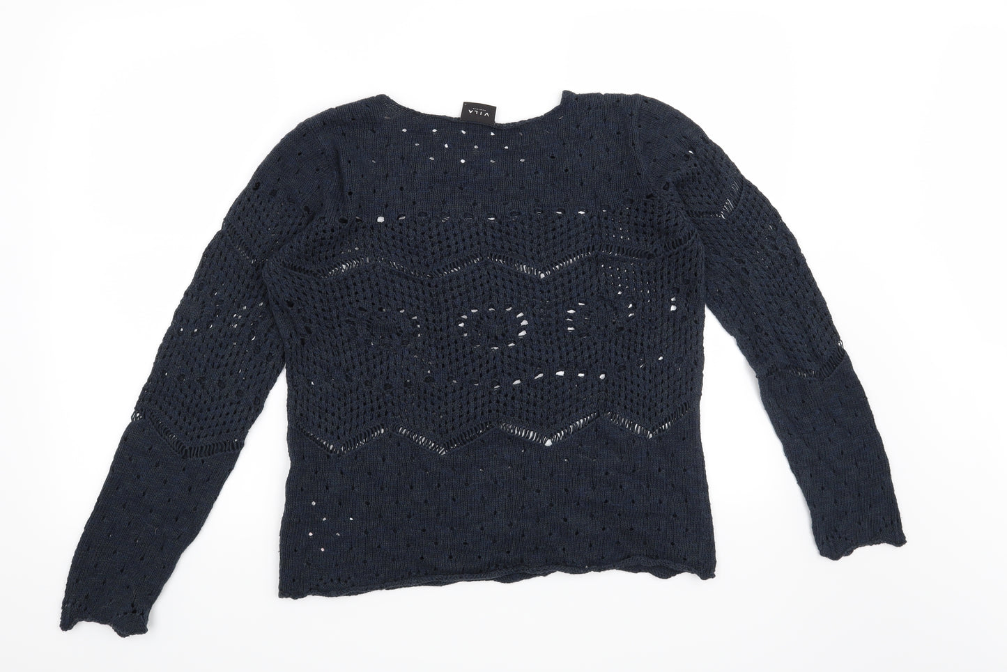 VILA Womens Blue   Pullover Jumper Size L