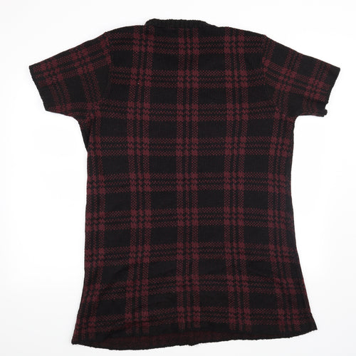 Select Womens Red Check  Pullover Jumper Size 14