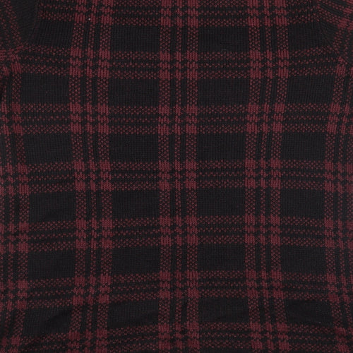 Select Womens Red Check  Pullover Jumper Size 14