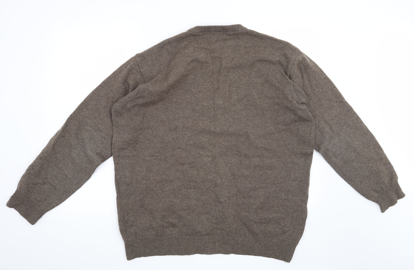 Marks and Spencer Mens Brown Check  Pullover Jumper Size L