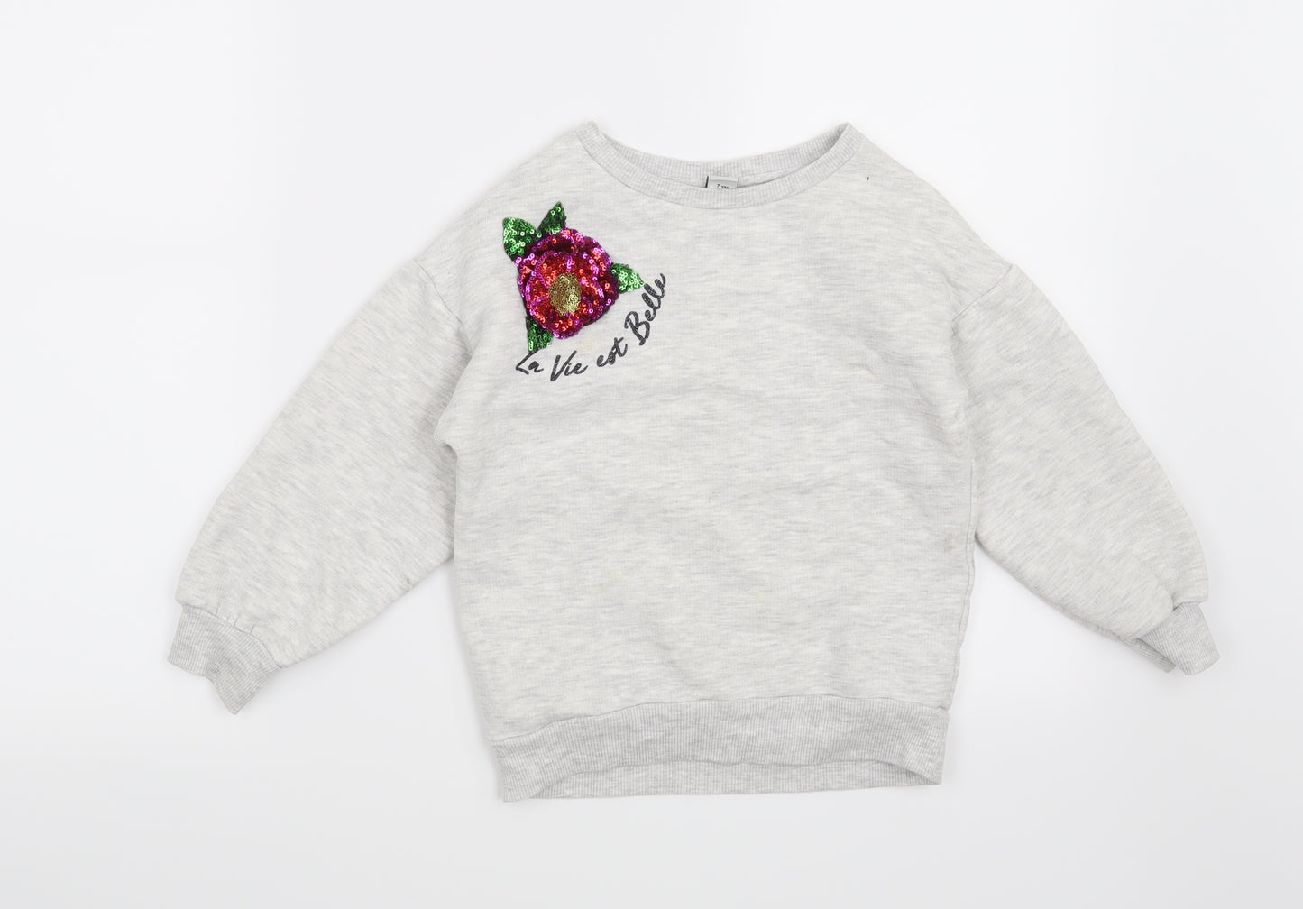 TU Girls Grey   Pullover Sweatshirt Size 7 Years  - La Vie Est Belle