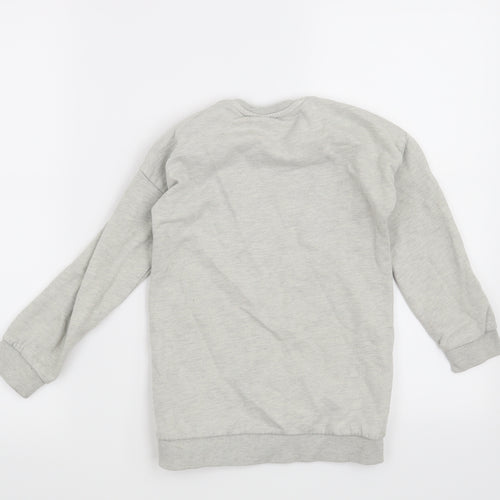 TU Girls Grey   Pullover Sweatshirt Size 7 Years  - Star