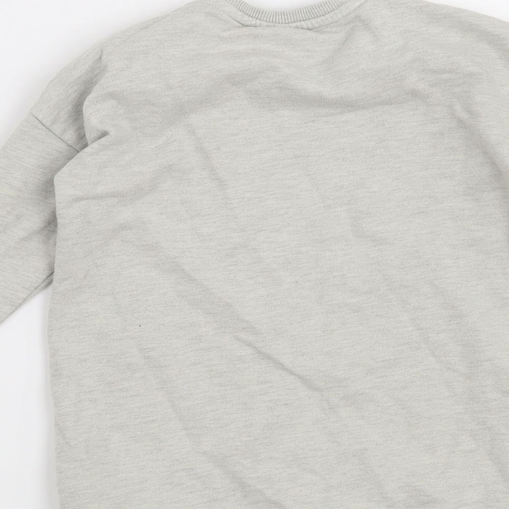 TU Girls Grey   Pullover Sweatshirt Size 7 Years  - Star