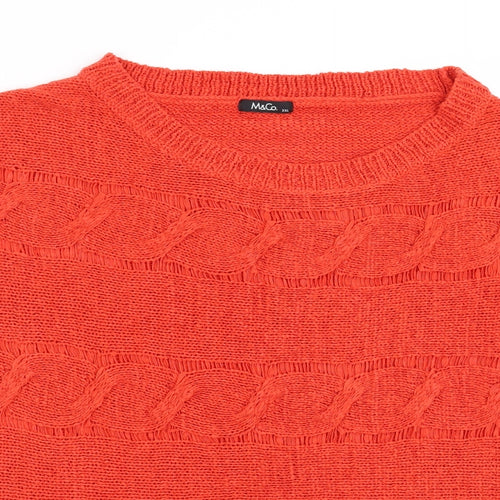 M&Co Womens Red   Pullover Jumper Size 2XL