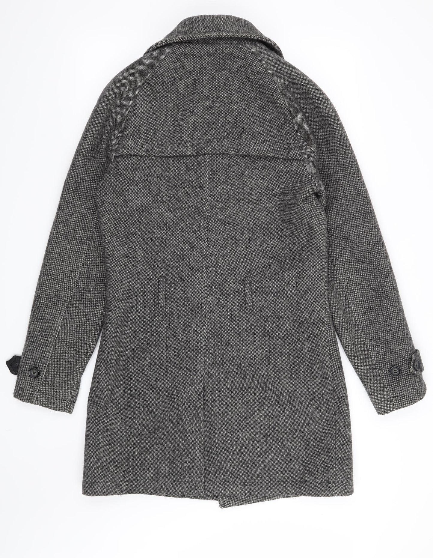Topman Mens Grey   Overcoat Coat Size S