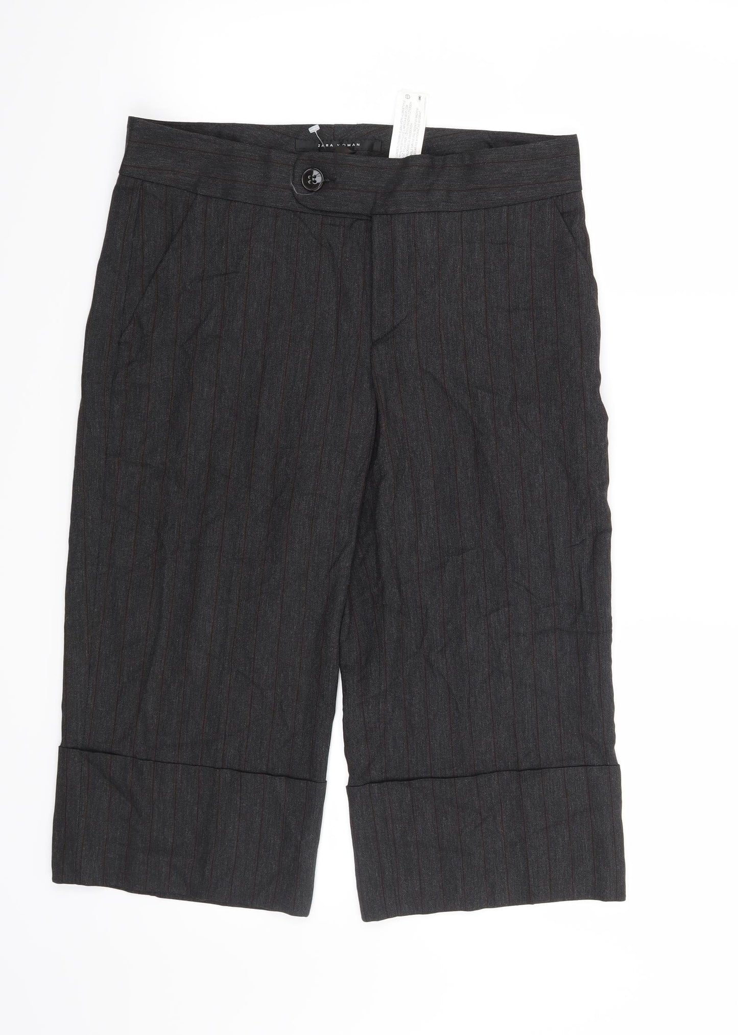 Zara Womens Grey Striped  Trousers  Size 10 L20 in