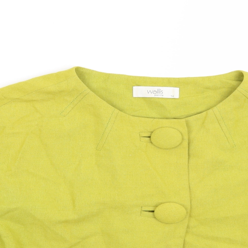 Wallis Womens Green   Jacket Blazer Size 14