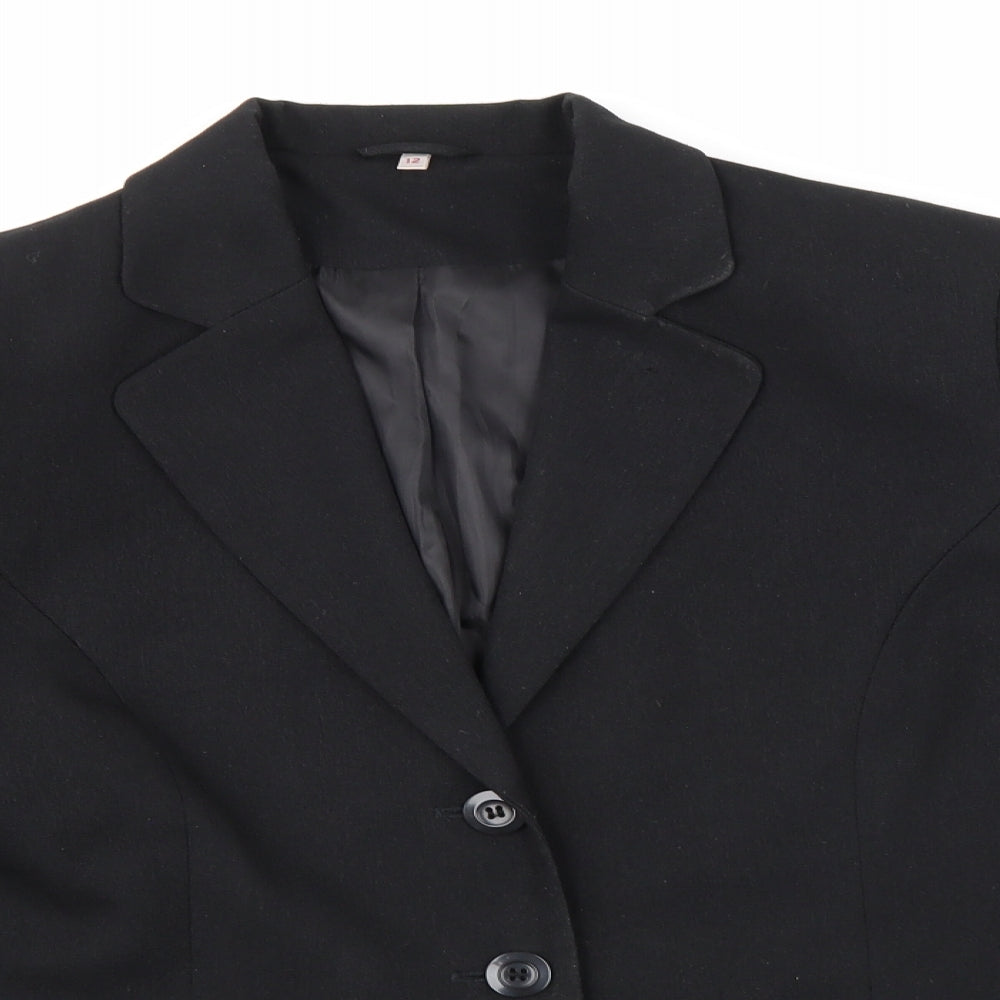 Preworn Womens Black   Jacket Blazer Size 12