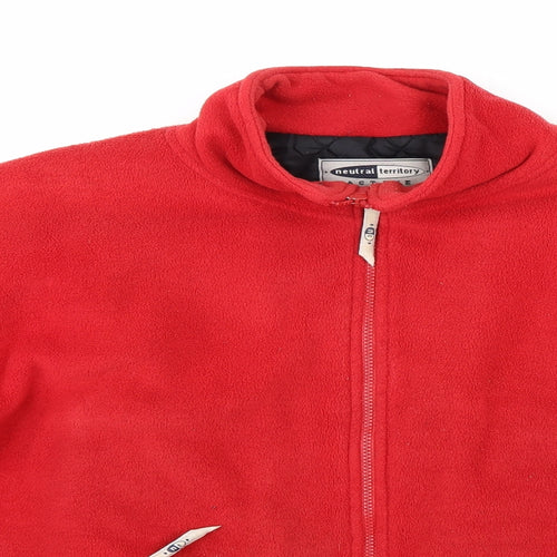 Neutral Territory Mens Red  Fleece Jacket  Size S