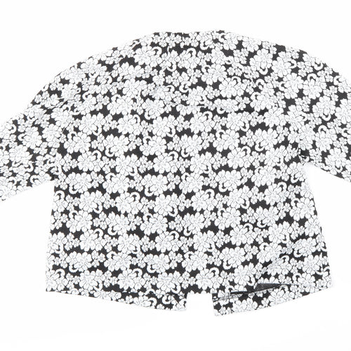Marks and Spencer Womens Black Floral  Jacket  Size 14