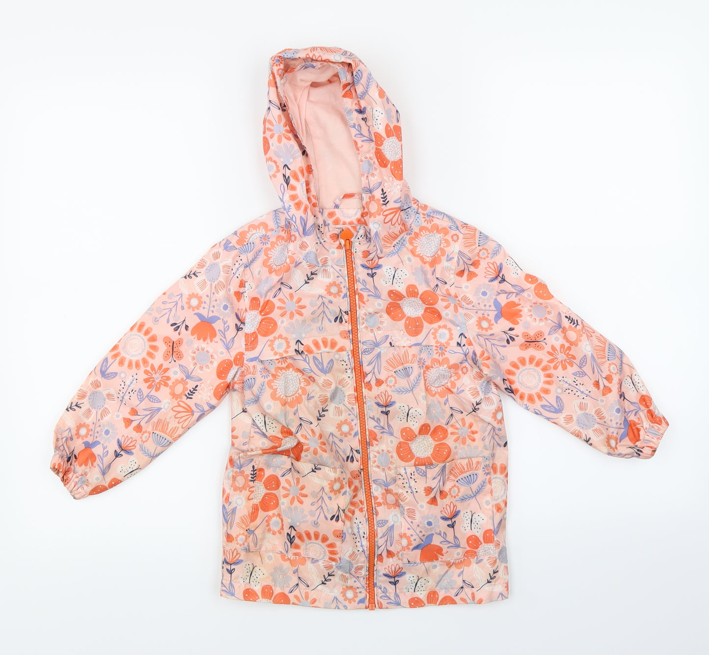 George Girls Pink Floral  Jacket  Size 3-4 Years
