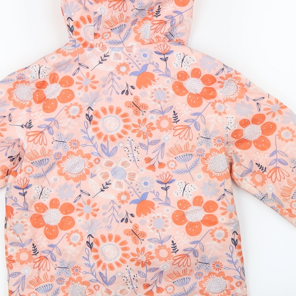 George Girls Pink Floral  Jacket  Size 3-4 Years