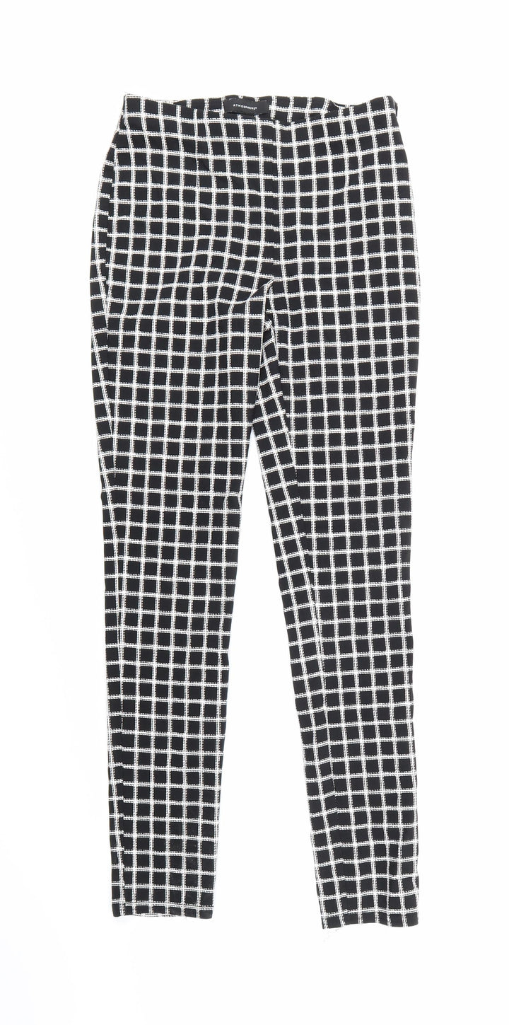 Atmosphere Womens Black Check  Trousers  Size 8 L27 in