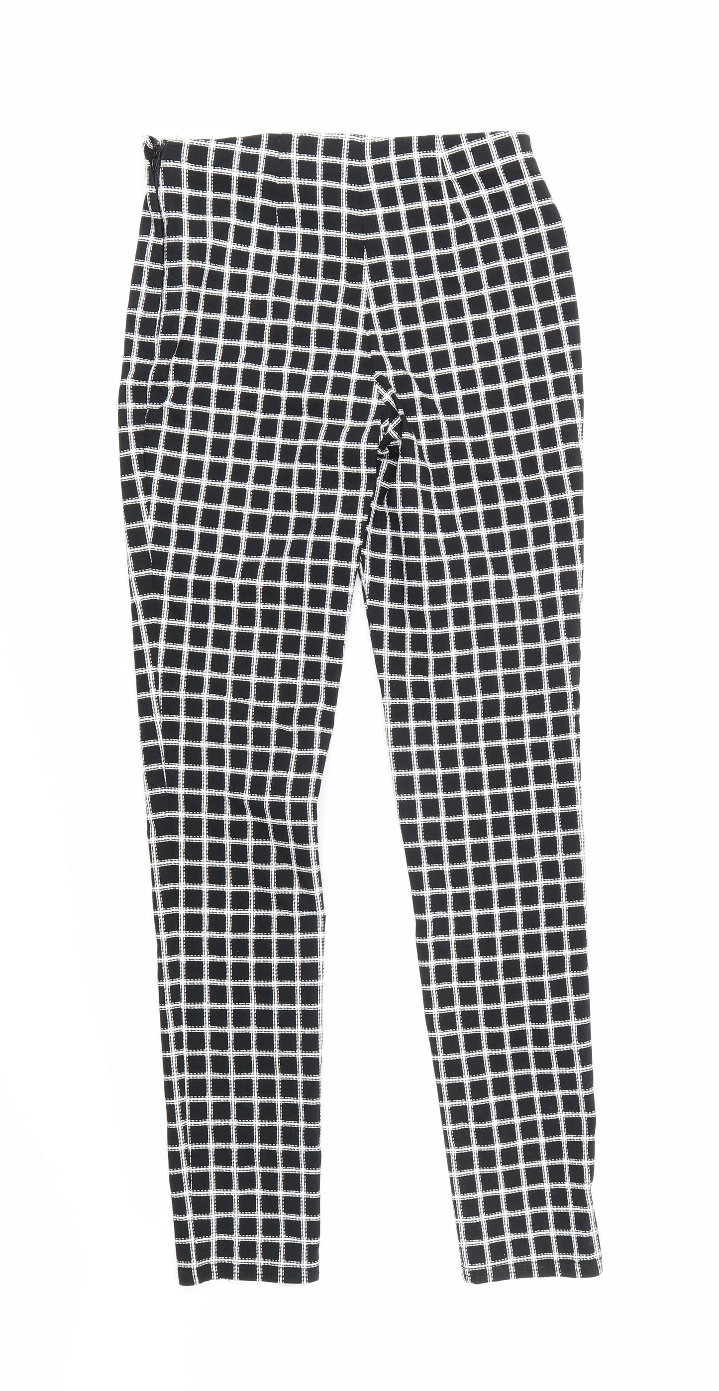 Atmosphere Womens Black Check  Trousers  Size 8 L27 in